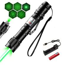 10000m USB Charging Green Laser Torch Green Laser Pointer Long-Distance High Power Rechargeable Handheld With Starry Sky Cap And Adjustable Focus Laser Pen Pet Cat Hand Laser Light Outdoors Camping