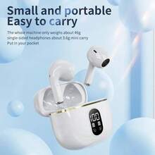 新款 X87 蓝牙 5.3 耳机无线耳机触控游戏耳机 HIFI 立体声降噪耳塞带麦克风 X87 蓝牙 5.3 TWS 无线耳机带 LED 显示屏立体声耳机触控耳塞降噪 - 卡其色 - 查看 4