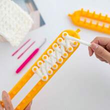 1 set Kit de métier à tricoter DIY, fabricant d'écharpe d'autotissage rectangulaire, outil d'artisanat de tricot fait main pour les pulls et les accessoires pour le cou, installation facile. 1 pièce Kit de tricotage au métier, métiers à tisser DIY, machine à tricoter les écharpes, accessoires de tissage. 1 set pour débutants, machine à tricoter à la main en plastique avec crochet, artisanat pour toutes les saisons, tricotage paresseux d'écharpe et serviette, facile à utiliser.