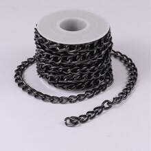 16ft (Approx. 5m) Aluminum Twist Chain Roll, Thick Chain, Gold Plated Metal Craft Chain Spool, For Jewelry Making Necklace Bracelet DIY Crafts - Multicolor - View 11