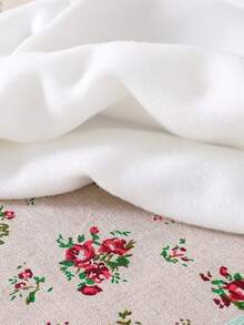 青少年女孩心形图案保暖圆领运动衫和裤子套装 - 白色 - 查看 7