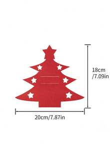 12 pièces Set porte-couverts de table de Noël en feutre, décorations de table thème Noël, poche à couverts classique pour repas de fête et de Noël