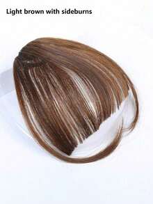 夹式刘海，夹式空气刘海合成假发，一体式刘海，假刘海，深棕色发饰，女士夹式刘海，黑色直发空气刘海带鬓角假发，美发造型套装，美发造型工具套装，学习用品 - 彩色 - 查看 6