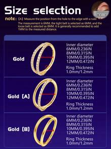 1 Piece/High-Quality Hypoallergenic 316L Stainless Steel Silver Nose Ring, Set With Zirconia, Sport And Running Anti-Loss Design, 16G Closed Hoop, Suitable As Jewelry Gifts For Boyfriend/Girlfriend.