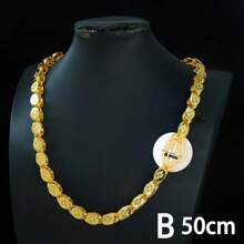 Collar nupcial árabe de lujo de 50/80/100cm enchapado en oro de 24k para mujeres musulmanas, ideal para bodas, compromiso y fiestas. Joyería elegante