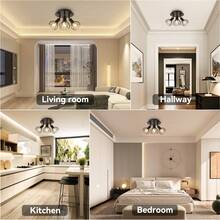 Retro Iron Pendant Light, Rotatable Ceiling Lamp, E27/E14 Bulb, Suitable For Living Room, Dining Room, Bedroom, Kitchen, Hallway, Coffee Shop, Art Gallery, 85-265V - Rotatable Iron Cage Chandelier - View 5