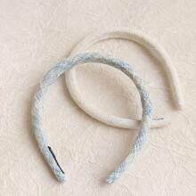 1/2 pezzi Fascia per capelli elegante e dolce con accessorio per capelli a molletta/acconciatura biforcuta, stile francese, corona, cerchietto, in colori alla moda e motivo a diamanti per le donne