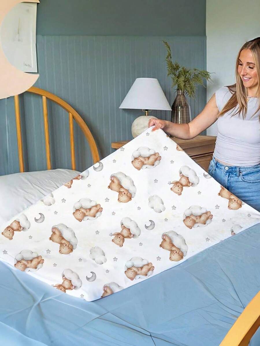 1PC Soft Changing Pad Cover-Unisex Diaper Change Table Sheets For Baby Girls And Boys - Multicolor - View 1