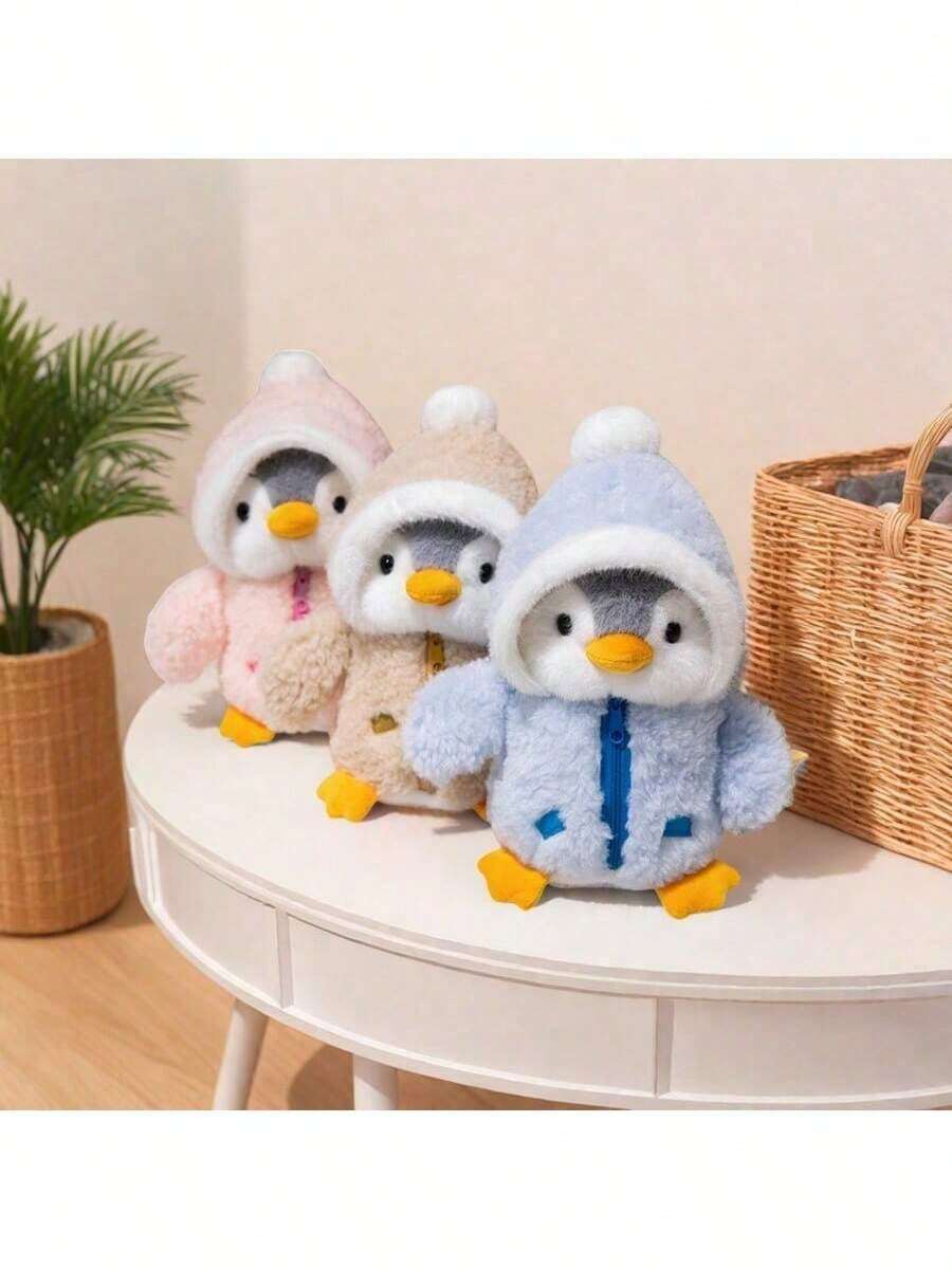 25cm / 9.8in Cute Combo Penguin Plush Toy, Fun Plush Throw Pillow, Aquarium Simulation Plush Emperor Penguin, Valentine's Day Doll, Girl's Birthday Gift, Home Decoration, Plush Toy, Stuffed Animal, Christmas Party Decorations