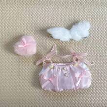 (仅限娃娃衣服) 适用于 第 1、2、3 代 LBB 15cm 17cm 吊坠，Labobo 娃娃天使翅膀裙装，可爱时尚套装 - 彩色 - 查看 3