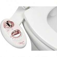 LUXE Bidet NEO 120 Boquilla autolimpiable accesorio de bidé de agua dulce no eléctrico para asiento de inodoro presión de agua ajustable lavado trasero oro rosa - como en la foto - Ver 1