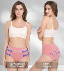 Women's Cotton High Waist Tummy Control Panties Jacquard Ladies Panty Multipack - Comfort - 簡報 06 - 5 件裝 - 多種顏色 - 查看 5