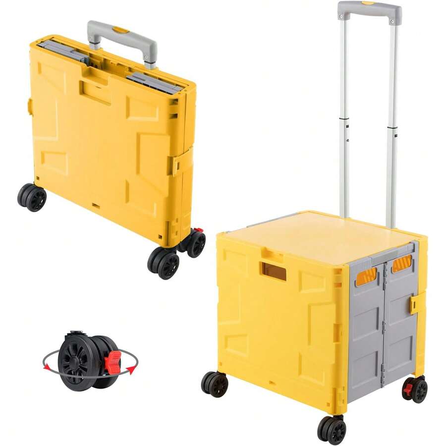FELICON FW548 Folding Utility Cart Portable Rolling Crate Handcart With ...