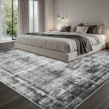 Sour Lemon Living Room Carpet 200x300, Washable Bedroom Carpet, Short Pile Abstract Carpet, Very Soft And Thin Summer Living Room Carpet, Non-Slip Carpets For Living Room Bedroom Home Decoration - 灰黑色 - 查看 9