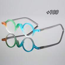 1 buc Ochelari de citit rotunzi retro pentru bărbați, vintage, mici, personalizați, eleganți, ușori, de înaltă calitate, vedere clară pentru computer, citit, jocuri, disponibili în 100-350 de grade