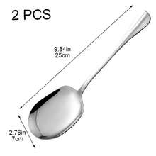 5/4/3/2/1件装加厚不锈钢大号公勺，大容量设计，适用于酒店、餐厅、自助餐厅，经久耐用，分份和盛菜方便，卫生高效