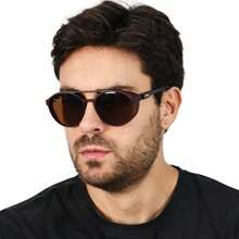 Boss Doha Men's Steampunk Sunglasses - 鏽棕色 - 查看 2