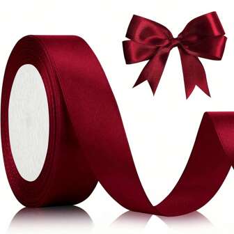 1/5pcs 22m Colorful Gift Wrapping Ribbon, Satin Ribbon, Silk Ribbon, Woven Ribbon For Rose Decoration, Gift Box Packaging Bow
