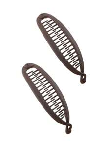 1 Stück/2 Stücke matter einfarbiger Fischgräten-Haarclip, elegante senkrechte Pferdeschwanz-Banana-Clips, schlichte legere PP (Polypropylen) Pferdeschwanz-Clips für den Alltag/die Fahrt zur Arbeit, Haarpflege