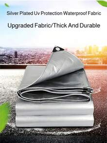VANDHAM 1 rollo de hoja de lona impermeable y resistente a los rayos UV, de material de PE recubierto de plata por ambos lados, con protección UV y resistente al desgarro, para cubrir camiones, remolques y equipos al aire libre