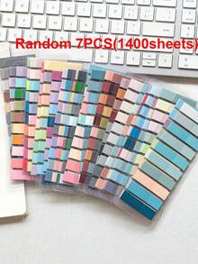 1400/1000/200 cái, Nhãn dính, Đánh dấu số trang, Giấy ghi chú dán, Đồ dùng học tập trở lại trường, Nhãn đánh dấu trang trong suốt nhiều màu sắc có thể ghi và tái sử dụng, Nhãn chỉ mục ruy băng đẹp, Giấy ghi chú dán trong suốt PET màu cổ điển Châu Âu và Mỹ - Nhiều màu - Xem 13