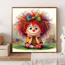 5D Diamond Painting Kit, DIY No Frame "Dreaming Girl" Diamond Art, Full Artificial Diamond Embroidery Cross Stitch Painting, Diamond Painting Art Craft For Wall Decor Surprise Gift, Birthday, Christmas, Halloween, Thanksgiving