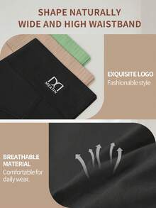 QUASTI 5 Pcs Women's Dopamine Stripes Breathable Comfortable Fit Women's High Waisted Panties Elastic Comfortable - 混合顏色 - 查看 5