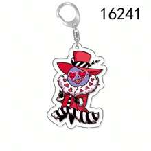 Anime GOODS Anime Acrylic Keychain -Vicky Charlie Alastor Cute Y2K Cartoon Pendant, Suitable For Bags And Keys, Perfect Gift For Fans, Cosplay Accessories Car Key Bag Backpack Small Jewelry Key Ring Accessories Creative Student Gifts Anime Derivatives, Creative Backpack Pendants, Car Key Pendants, Acrylic Keychains, Japanese Comic Pendants, Neko Contents Seed Keychain Collectibles, Pendants, Otaku Collection Gifts, Cheap Gifts School Letter Car Accessories Goth