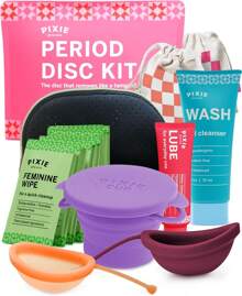 Pixie Menstrual Disc Kit - No Metals Or Toxins - Pixie Discs Are Designed To Remove Like Tampons - 100% Medical-Grade Silicone - Best Period Disc Starter Kit - Proven To Become A Successful Disc User
