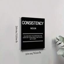Inspirational Art Motivational Quotes Consistency Noun - 香檳色 - 查看 6