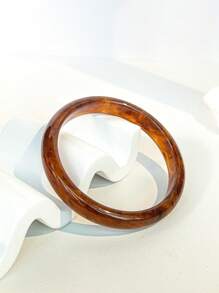 1pc Asymmetrical Tie Dye Resin Bracelet & Ring Set, Suitable For All Seasons, Boho Vacation Style