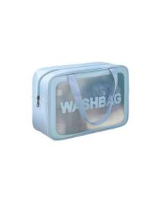 1pc/3pcs PVC Cosmetic Bag Set, Makeup Organizer, Waterproof Toiletry Pouch, Portable Cosmetic Storage Bag, Large Capacity Storage, Ideal For Home And Travel, Back To School,Party Supplies, Festival Gifts For Fall Home Decor