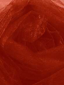 1卷深红色透明欧根纱面料，尺寸为72*1000/48*500/48*1000厘米，透明瑞士纱布，适用于婚礼装饰、新娘送礼会、婴儿送礼会、礼品包装、生日派对、周年纪念、订婚、节日派对、圣诞装饰、家居装饰。 - 酒紅色 - 查看 7