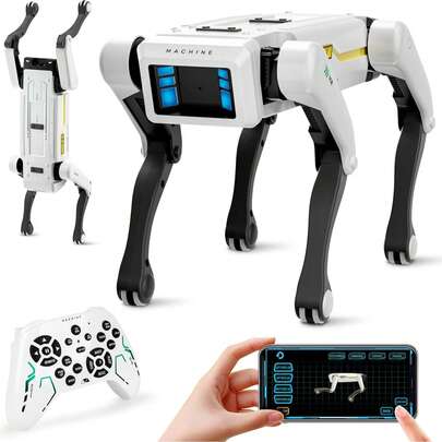 1Set Smart Robot Toys Dog Interactive STEM Pet,  Programming, Voice Command, Dace, Sing, 30+ Actions, With RC And  APP Control, Ideal Gifts For Birthday, Christmas