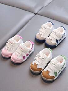 Zapatos de bebé y niño pequeño para otoño y primavera con cierre de doble gancho y bucle, suela blanda y antideslizante de TPR transpirable y cómoda, adecuados para niños y niñas de 0 a 4 años, para uso en interiores y exteriores