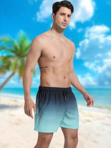 MADHERO Men Swim Trunks With Compression Liner 2 In 1 Quick Dry Swimming Shorts Swimwear,Hawaiian - Green - View 2