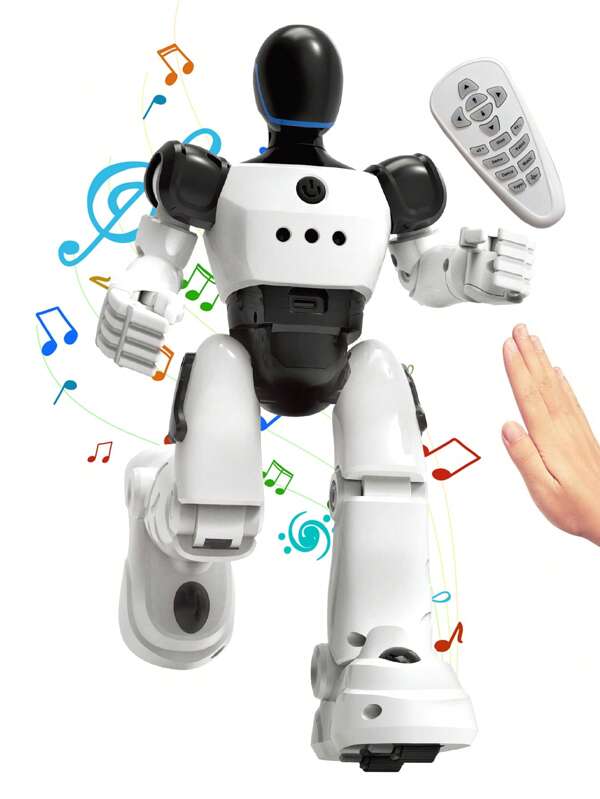 1pc Children's Robot Toy, Arlo Remote Control Robot With 7-Color Changing LED Head Lights, Smart Programmable Walking And Dancing Functions, Voice Control And Sensor Features, Suitable For Boys And Girls Aged 3-12 As Christmas, Halloween, Easter, Birthday Gift