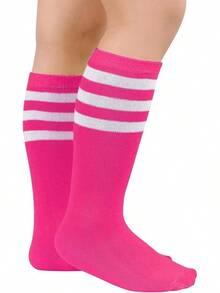 Calcetines de fútbol para niños y niñas - Rosa - Ver 2