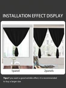 1pc Self-Adhesive Portable 100% Blackout Window Curtain, No Drilling Needed Sunshade Fabric For Windows, Doors, Bedrooms, Basements - Heat Insulation, Darkening Kitchen & Room, Suitable For All Seasons,Fall Decor,Autumn Decor,Room Decor