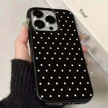 Chic KStyle Polka Dot Cover For IPhone 17 16 15 14 13 12 11 Plus Promax Cases - 黑色 - 查看 5