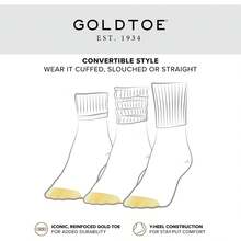 Calcetines de seis piezas con dobladillo giratorio para mujeres Gold Toe - Negro (6 pares) - Ver 5