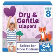 Parent's Choice Dry & Gentle Diapers Size 8, 64 Count (Select For More Options)-X - 64 - View 1