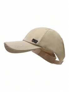 2/1pc Women's Solid Color Wide Brim Baseball Cap, Sunscreen Comfort Horse Hat With Pony Tail Hole, Outdoor Wear Fashion Comfort Women's Summer Breathable Sun Hat, Outdoor Pony Tail Hat, Adjustable Sports Hat, Empty Top Design, Fashion Bucket Hat For Hiking Fashion Sun Hat, Adjustable Breastless Beach Hat, Breathable UV Protection Backless Horse Tail Hat, Outdoor Fashion Hat