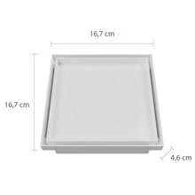 Ralo Oculto 15x15 Invisivel Branco Banheiro Lavabo Anti Odor Lavanderia Cozinha Seguro Discreto Varanda - Branco - Visão 4