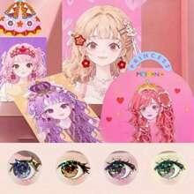 1/2 件 DIY 闪光钻石公主化妆包套装 - 手工制作，彩色珠子和亮片贴花套装，适合女孩 | 非常适合新年、复活节、圣诞节、母亲节等，美容配饰，非常适合冬季、新年