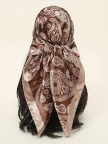 1 pieza Pañuelo casual con estampado de paisley