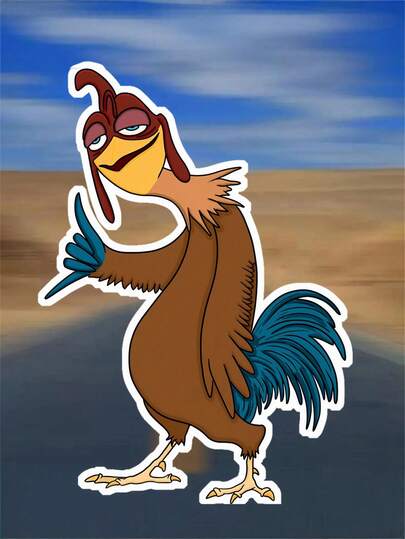 1 PIEZA Pegatina de vinilo impermeable y extraíble de 3" con un divertido gallo de dibujos animados - Pegatina creativa de pollo para portátil, funda de teléfono, cuaderno, botella de agua, monopatín, coche y decoración del hogar - Pegatina de moda, pegatina bonita/"Pegatina de animal de granja pintoresca"/Entusiasta de la avicultura/Fan del estilo de vida rural/Disfruta del graffiti divertido, para útiles escolares, vuelta al cole