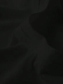 字母标语，罗纹棉质女式T恤，学院风春夏新款运动女装，垂坠时尚柔软透气女式短袖上衣 - 黑色 - 查看 5