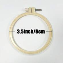 4 pièces/set de 2025 Nouveaux cadres de broderie circulaires en plastique haut de gamme, avec 10 aiguilles, de différentes tailles, cerceau de point de croix en plastique durable, convient pour l'artisanat et les projets DIY, point de croix, point perforé, accessoires de broderie - Multicolore - Voir 15