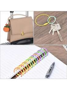 Colorful Metal Loose Leaf Rings - Variety Of Bright Colors, With Keychain Function, Suitable For Albums, Stationery, Keys And Other Loose Leaf Rings - 1.18 Inch Iron Openable Rings, Glossy Surface, Stationery Organization | Multicolor Office Supplies | Smooth-Faced Rings, File Organization For Office, School And Home, Index Card Binder Rings, Notebook Loose Leaf, Binder Rings, Scrapbook Rings, School Supplies, School Supplies,Back To School